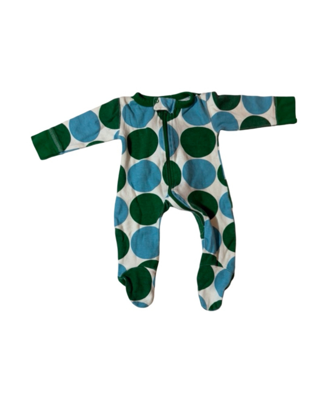 Sweet Peanut Vancouver Organic Cotton Polka Dot Footie Pajamas NB